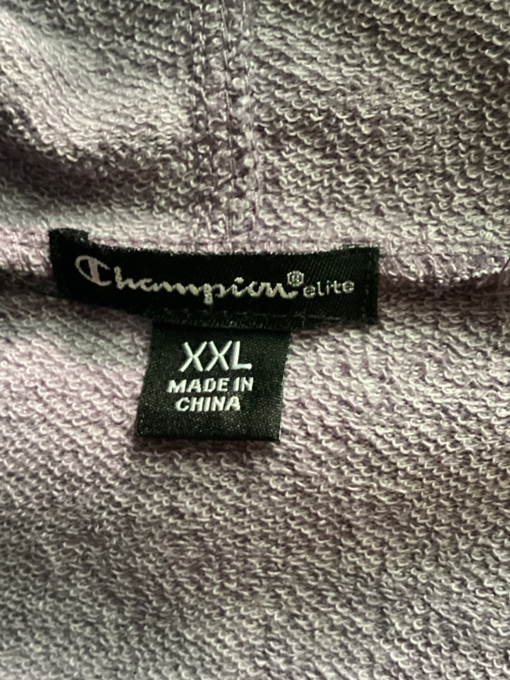 CHAMPION ELITE WOMAN XXL PURPLE WHITE STRIPES HOODIE KANGAROO POCKETS - Picture 8 of 9